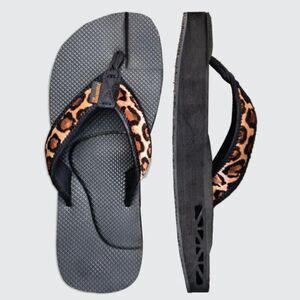THE HEALING SOLE Sandals Leopard Flip Flops Plantar Fasciitis Recovery Size 7